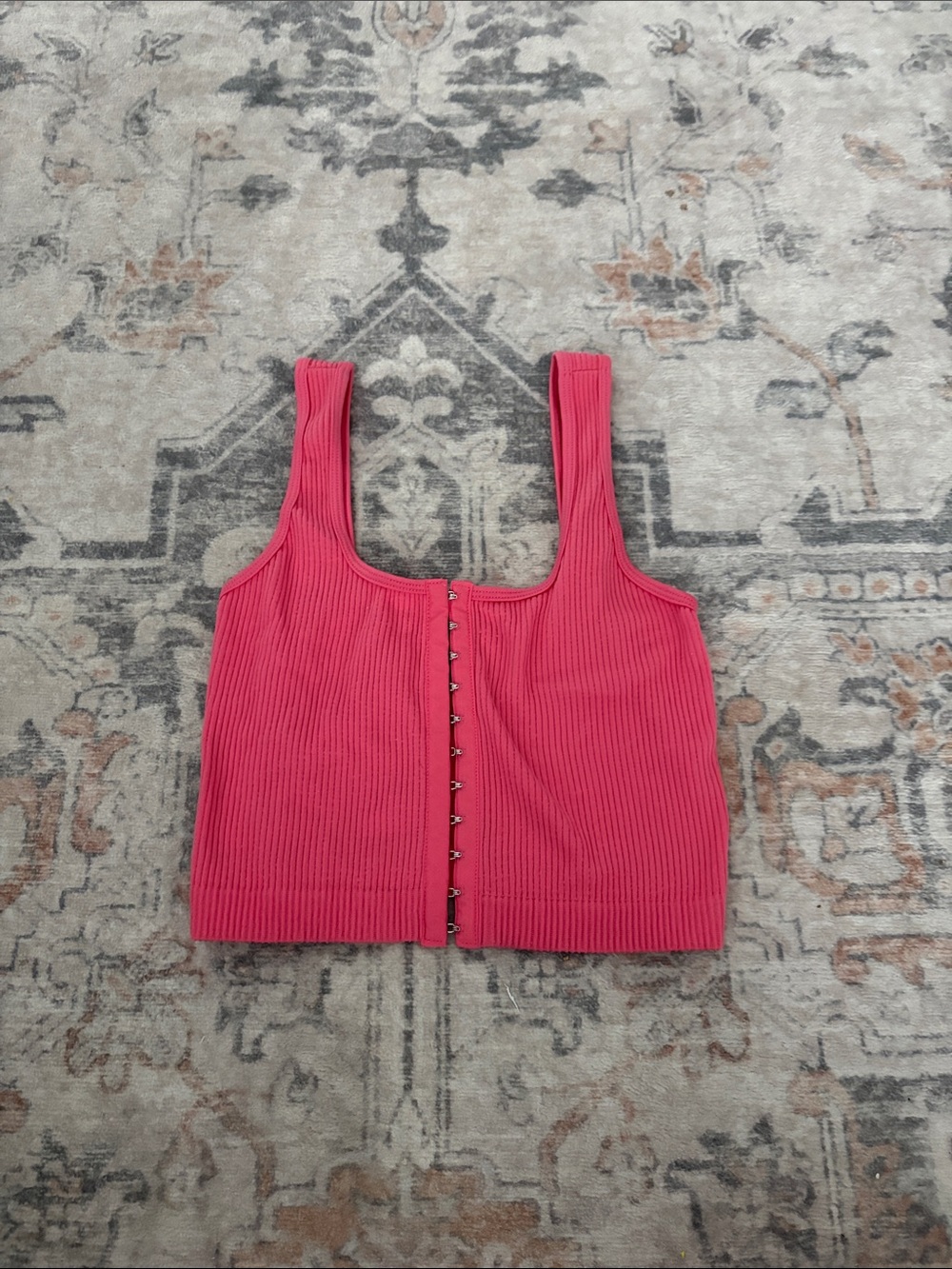 Love Poem Women’s Ribbed Hook-and-Eye Tank Top - Pink